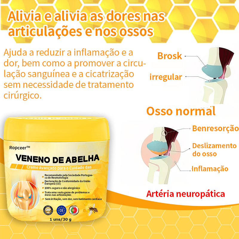 Ropceer™©️ Veneno de abelha Creme cicatrizante para articulações e ossos (✨Especialmente para doenças ortopédicas e dores nas articulações ✨)