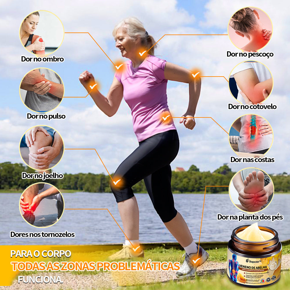 Ropceer™ Bee Venom Instant Ultra Pain Relief Healing Cream - (✅Proporciona a eliminação da dor para artrite, músculos, dores nas costas, joelhos, costas, ombros, ancas, pulsos, mãos)