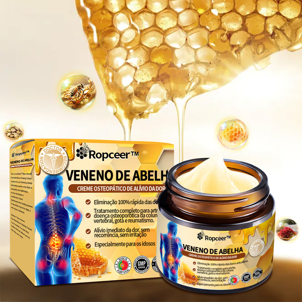 Ropceer™ Bee Venom Instant Ultra Pain Relief Healing Cream - (✅Proporciona a eliminação da dor para artrite, músculos, dores nas costas, joelhos, costas, ombros, ancas, pulsos, mãos)