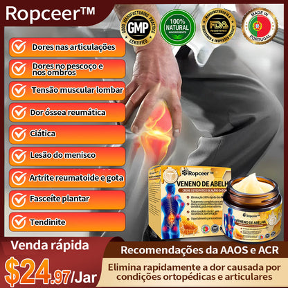 Ropceer™ Bee Venom Instant Ultra Pain Relief Healing Cream - (✅Proporciona a eliminação da dor para artrite, músculos, dores nas costas, joelhos, costas, ombros, ancas, pulsos, mãos)