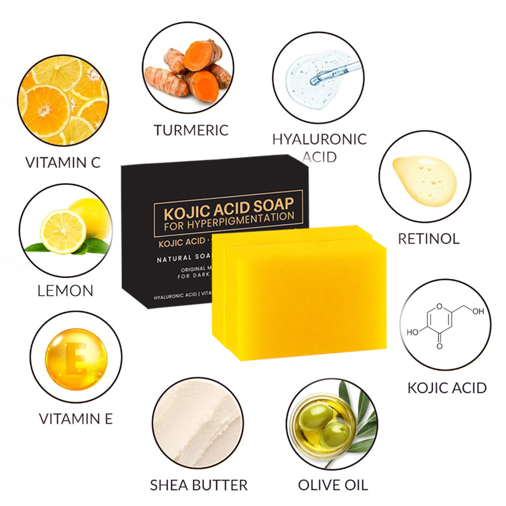 Turmeric Lemon Kojic Acid Soap (2 Pack)