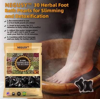 NEGUSY™ 30-Herb Slimming & Detox Foot Bath Beads-🦵👩‍⚕️(LANA Certification, Lymphatic Association of America)